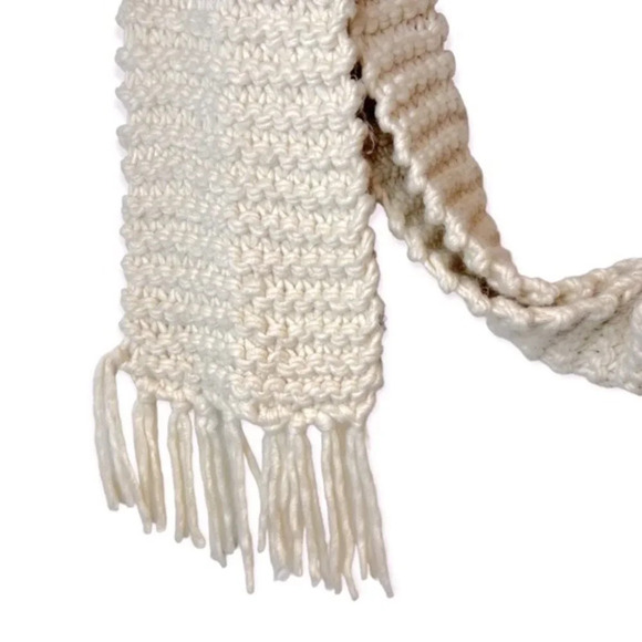 Love & Lore Long Cream Knit  Scarf - Picture 3 of 4